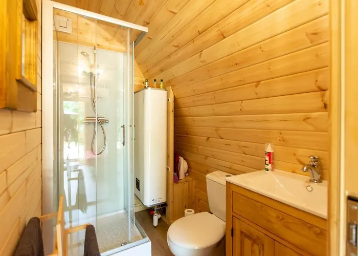 Cabane en bois avec bain nordique