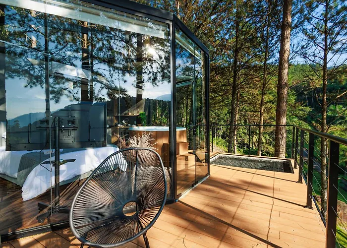 Maravilhosa Cabana De Vidro De Luxo Na Natureza