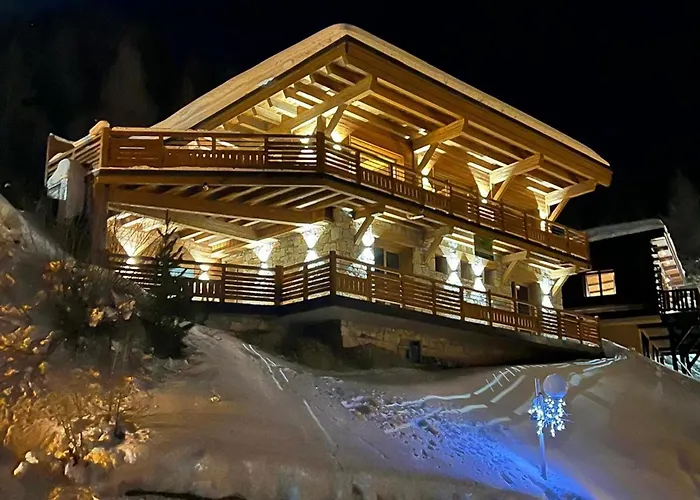 Chalet neuf à La Plagne avec parking et sauna - FR-1-455-267