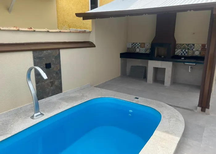 Casa Na Praia Com Piscina Em Condominio Frente Praia
