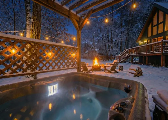 A-Frame Ski Hike Hot Tub Firepit