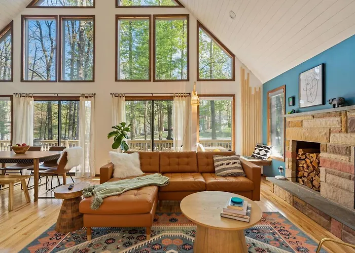 A-Frame Hot Tub Hike Firepit Design
