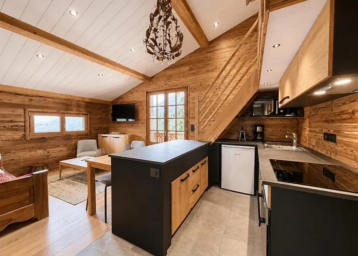 Chalet moderne pour 4 pers avec parking et Wifi à Crest-Voland - FR-1-505-186