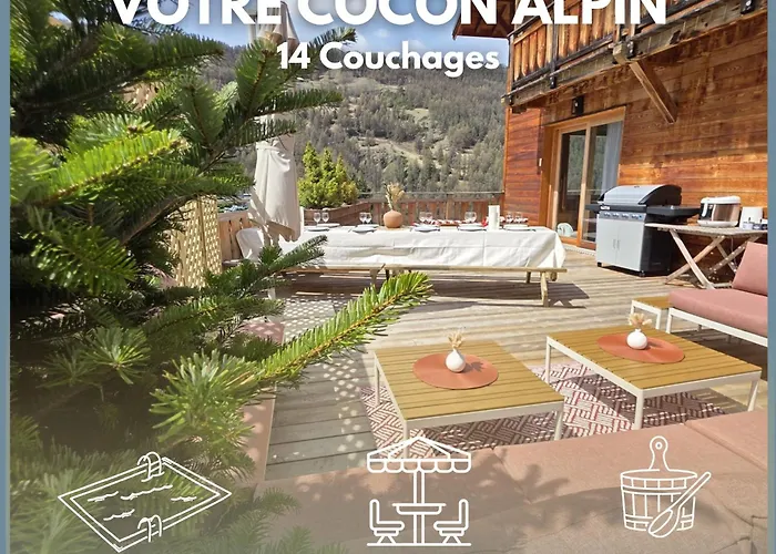 Chalet La Taniere 14 Pers - Piscine Chauffee Et Sauna - Vars Saint Marcellin
